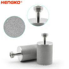 Hengko Gas Sparger poroso en línea Oxígeno Difusor de aire Piedra Metal sinterizada Atomización de agua de acero inoxidable